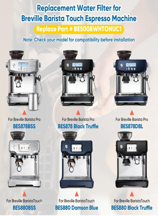 LBLVBNEWD Replacement Water Filters for Breville Espresso Machine - 4 Pack Water Filter for Breville Barista Touch BES880, Barista Pro BES878, Oracle BES980, Dual Boiler BES920 Bambino ClaroSwiss Sage - Image 2