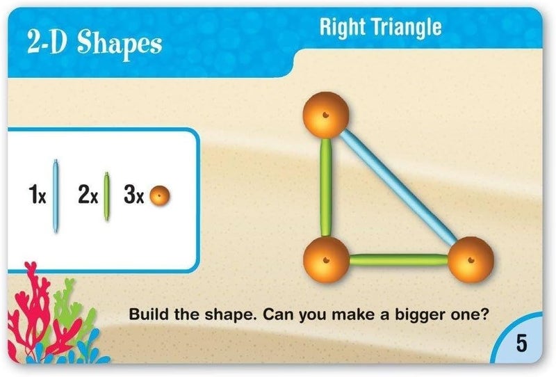 Learning Resources Dive Into Shapes! A "Sea" & Build Geometry Set 129 Piece Ages 6+ Multicolor - Image 4