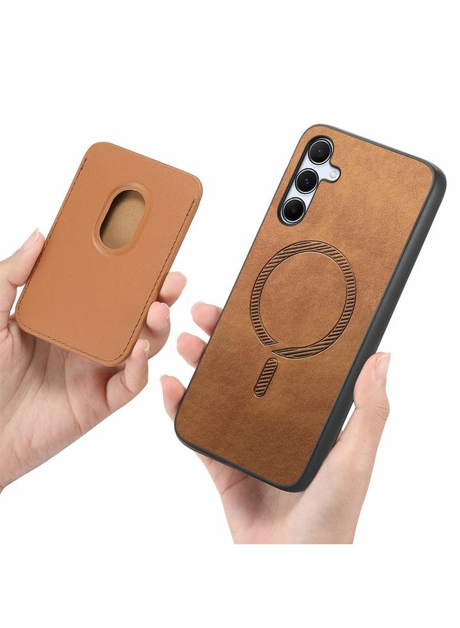 اس-توب جراب لهاتف Samsung Galaxy M54/F54 5G Retro Magsafe Card Bag غطاء خلفي من البولي يوريثان - Image 4