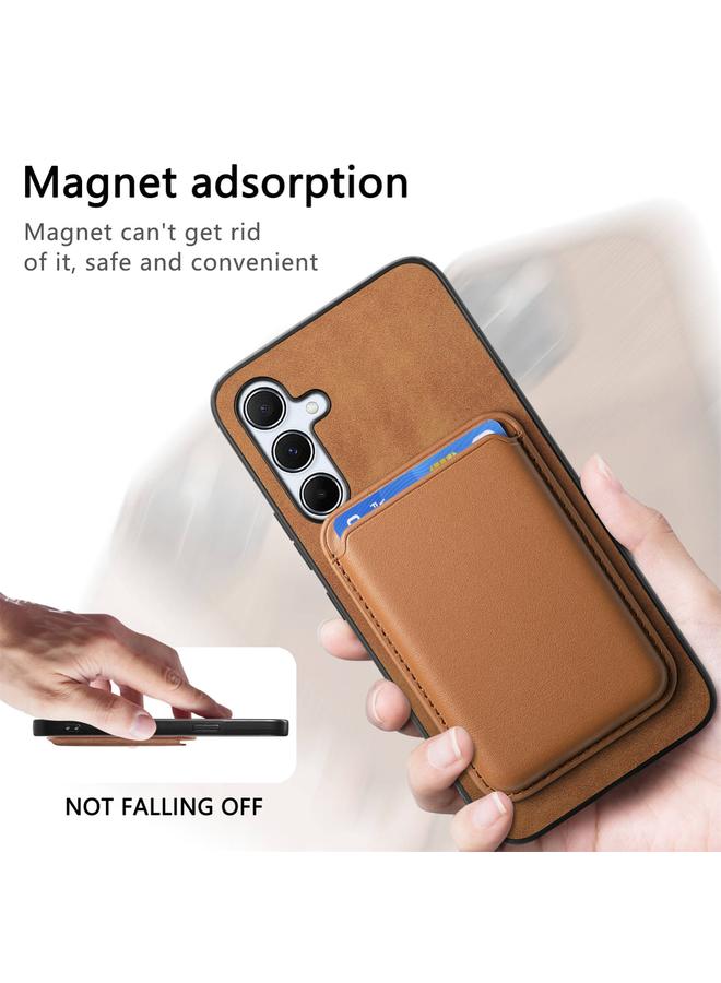 اس-توب جراب لهاتف Samsung Galaxy M54/F54 5G Retro Magsafe Card Bag غطاء خلفي من البولي يوريثان - Image 5