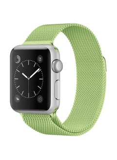 Replacement Strap For Apple Watch Series 9&8&7 41mm / SE 3&SE 2&6&SE&5&4 40mm / 3&2&1 38mm Milanese Loop Magnetic Stainless Steel Watch Band Mint Green