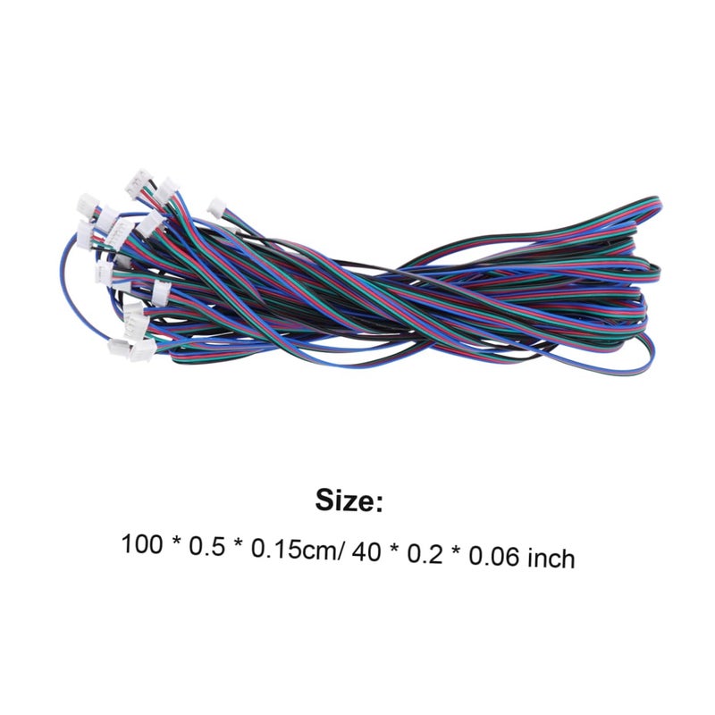 10PCS Motors Cable to White Terminal Connector Cables for Printer Parts Lightweight and Design for Practical Use Random Color - Image 2