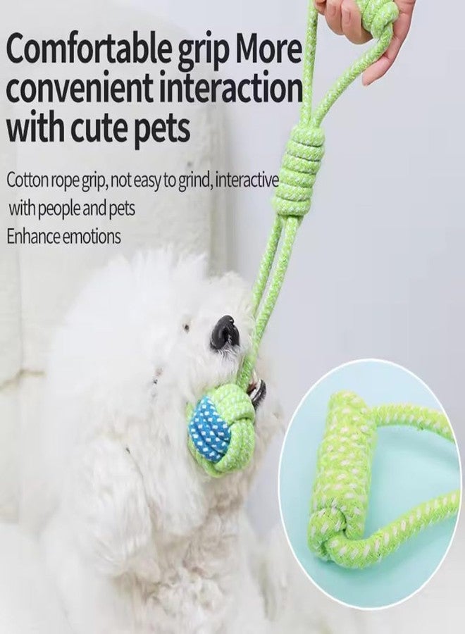 PETSWARE ألعاب مضغ للكلاب من بيتسوير، ألعاب كلاب، ألعاب مضغ للكلاب، ألعاب تسنين للجراء، لعبة حبل للكلاب، ألعاب كلاب صغيرة ومتوسطة الحجم، مجموعة ألعاب للكلاب، لعبة شد، حبل قطني قابل للغسل للكلاب (عبوة من 5 قطع) (أخضر) - Image 4