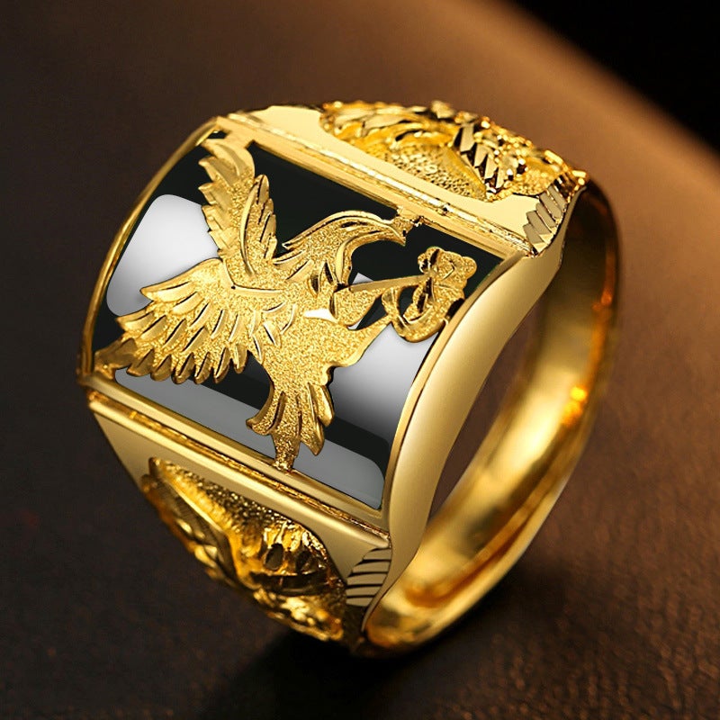 New Adjustable Mens Ring Copper with Premium Gems KJZ046XS