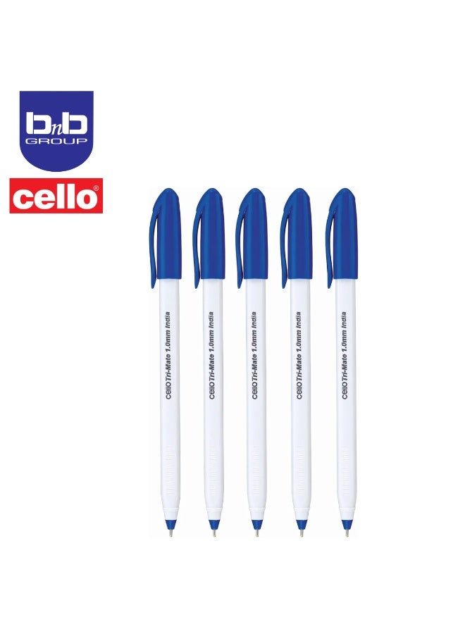 تشيلو قلم حبر جاف سيلو تريميت، 1.0 مم، علبة تحتوي على 50 قلمًا، أزرق - Image 4