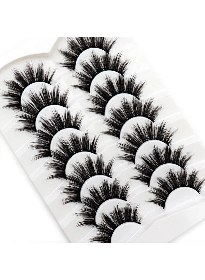 فيليشا رموش صناعية ناعمة من فرو المنك الصناعي، رموش صناعية ناعمة مصنوعة يدويًا بمظهر طبيعي، عبوة من 7 أزواج من رموش عين القط الفاخرة (815) - Image 2