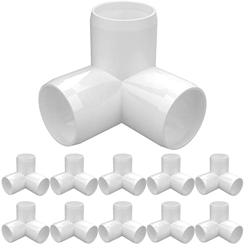 letsFix 1-1/4" PVC Fittings 3 Way (10-Pack) Furniture Grade, Elbow Connector, Heavy Duty for DIY Furniture, Frames, UV Resistant - Compatible with 1-1/4" Schedule 40 PVC Pipes‌ - Image 1