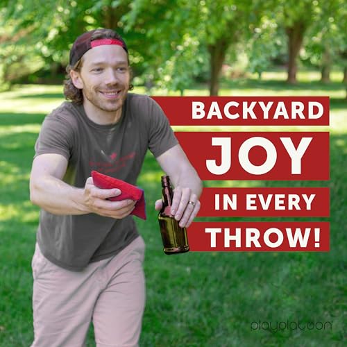 Play Platoon Premium Weather Resistant Duck Cloth Cornhole Bags - Set of 8 Bean Bags for Corn Hole Game - 4 Red & 4 Black... - Image 4