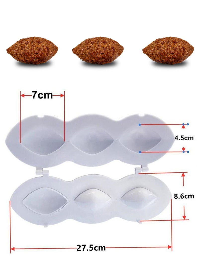 Mold Kibbeh Maker, Meatball Mold Kibbeh Press Mold Maker, Moulds for Making Kibbeh of Perfect Shape and Ideal Size of 7cm, Meatloaf Mould Meat Filling Cooking Press Tool, koftah Molder, Kabab Rolls