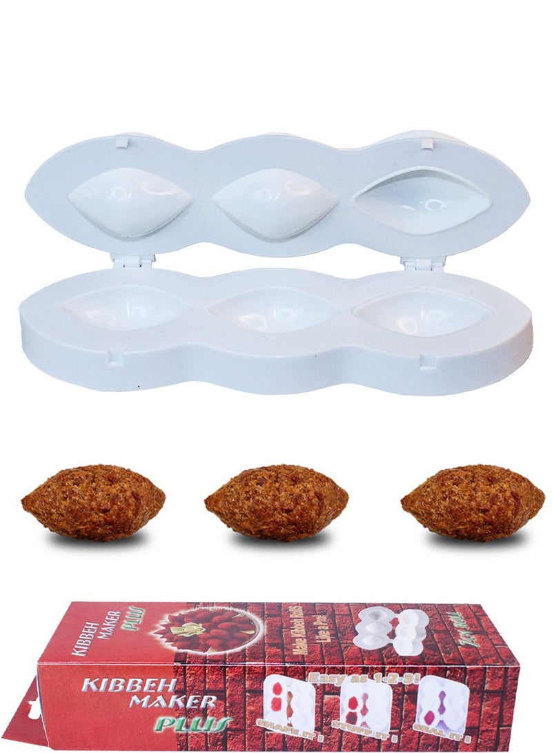 Mold Kibbeh Maker, Meatball Mold Kibbeh Press Mold Maker, Moulds for Making Kibbeh of Perfect Shape and Ideal Size of 7cm, Meatloaf Mould Meat Filling Cooking Press Tool, koftah Molder, Kabab Rolls