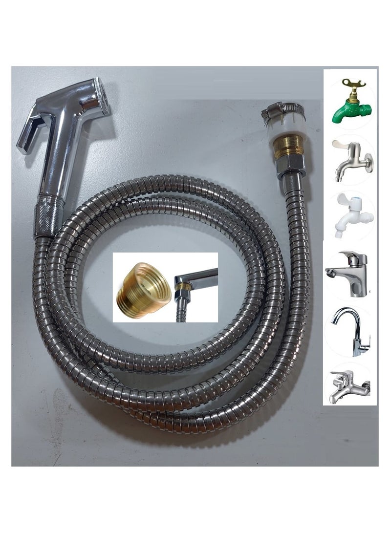 Portable bathroom shattaf for travel (shattaf with a 1.5 meter hose that cannot be twisted when in use - (twist))  - Image 5