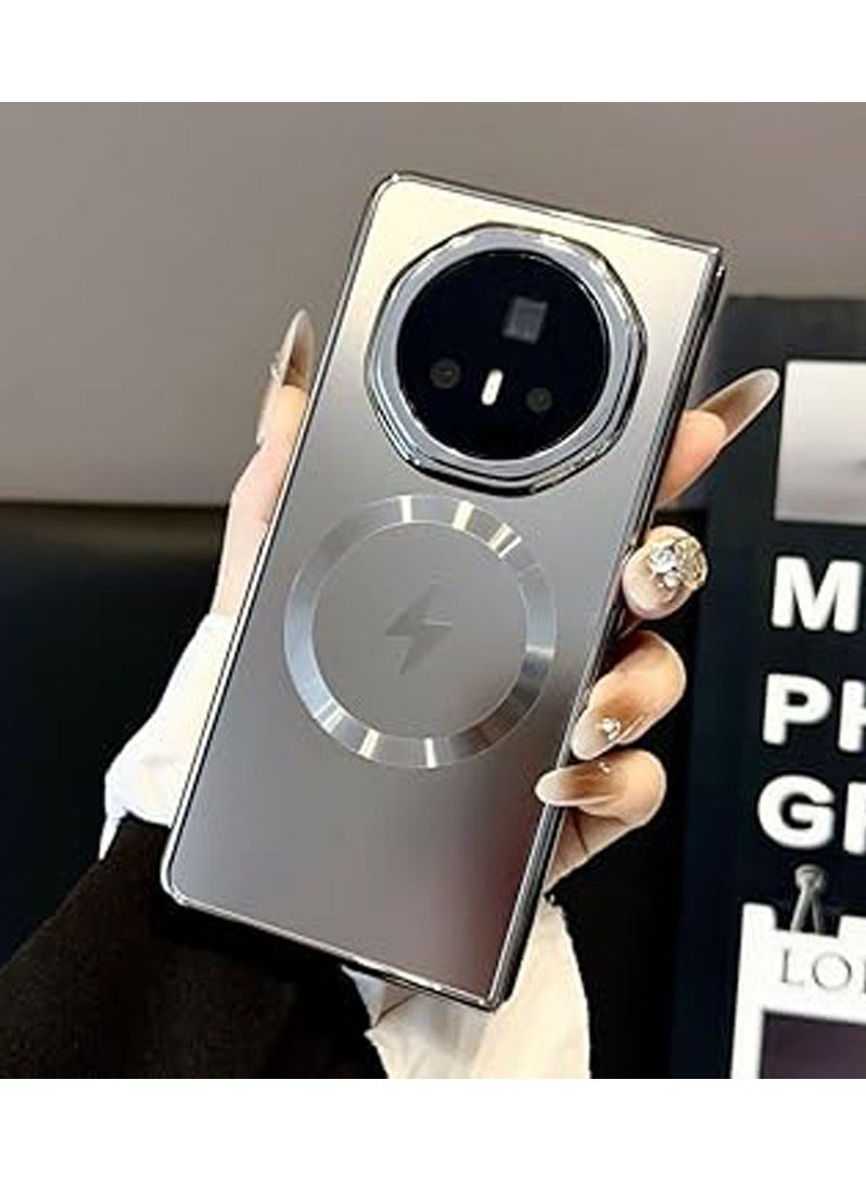 general Case for Honor Magic V3 (2024),Electroplated Frosted Magnetic Folding Phone Case,Compatible with Wireless Charging,Ultra-thin Anti-fall Shockproof Protective Cover