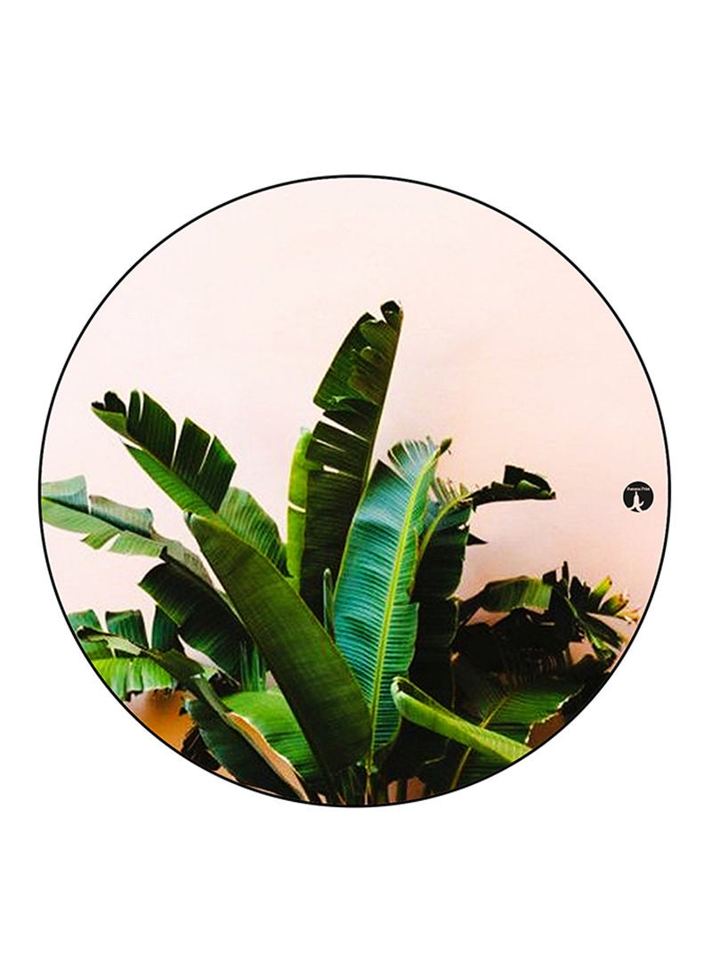 RKN Plant Printed Mouse Pad  Round  Multicolour