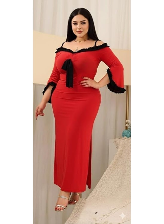 Elegant lingerie nightgown with a belly dance–inspired jalabiya design for women, featuring a fitted cut that highlights the beauty of the body – Code 766 - Image 4