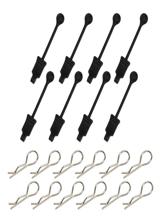 MOSHNOLY 8 PCS Rubber Body Clip Retainer Shell Fixed Buckle Lock AR390178 for ARRMA 1/7 Mojave Limitless 1/8 Typhon Kraton RC Car, Body Clips W/Rubber Retainers RC Car Parts - Image 1