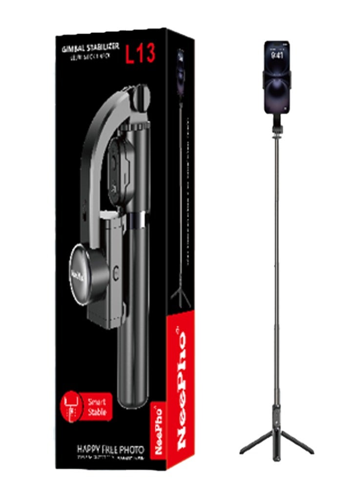 NeePho Smart Selfie Stick for Camera and Phones L13 , 3-Axis Smooth Motion, Compatible with iOS and Android, Supports Multiple Shooting Modes (Pan, Lock, POV), Ergonomic and Lightweight Design, Tripod, Remote Control, and Aluminum Rod - Ideal for Professional Steady Video Shooting, Vlogging, Travel, and Live Streaming  - Image 4