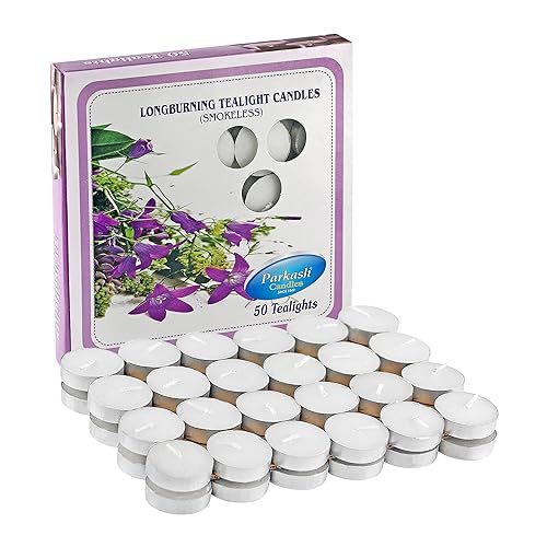PROSPERRO LUMO by Parkash Candles Paraffin Wax Unscented Tea Light Candles Set of 50 || 3 Hours || Home Decoration - Image 1
