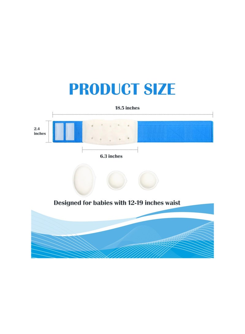 SYOSI Baby Umbilical Hernia Belt, Belly Button Wrap for Newborns, Elastic Belly Band Navel Truss Support Abdominal Binder for Infants, Newborn Care, Soft, Breathable(12-19 Inches)(Blue Pink Random) - Image 3