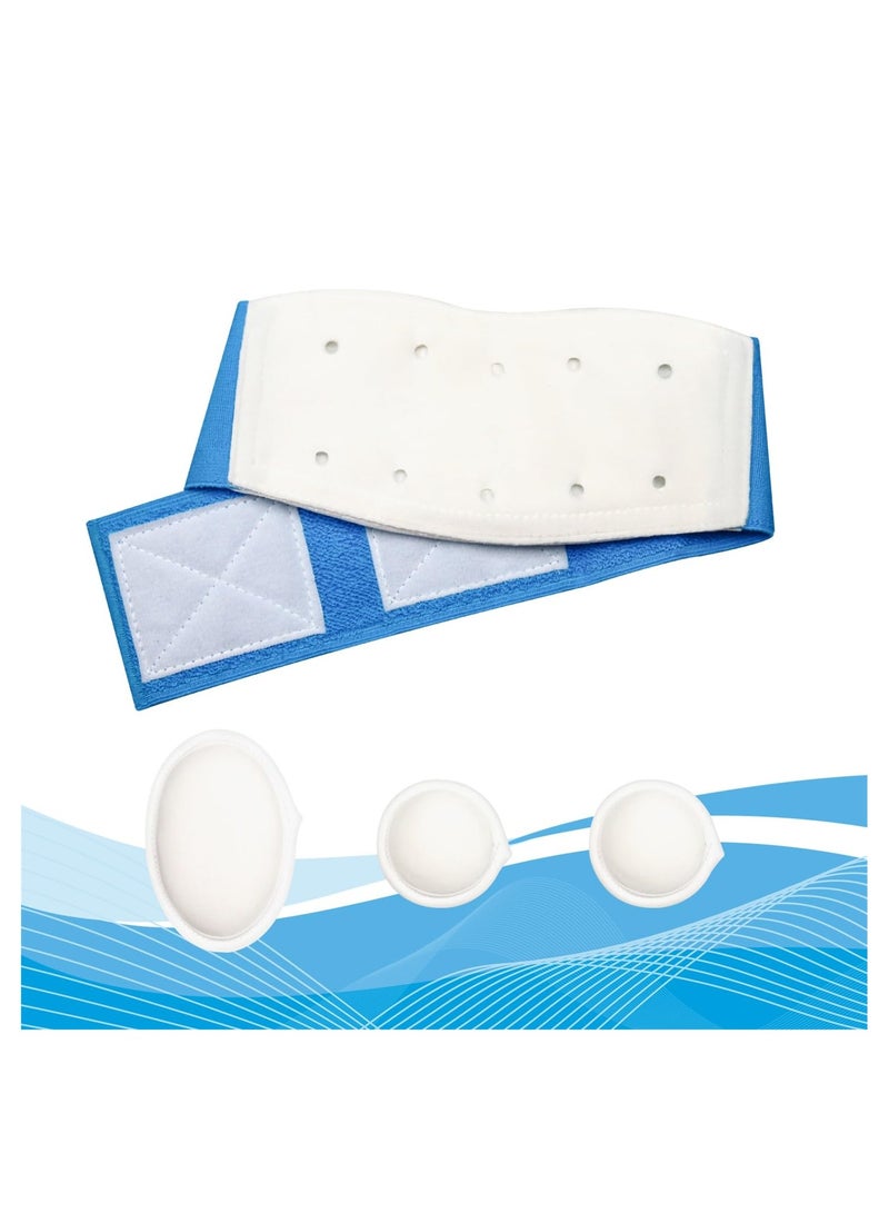 SYOSI Baby Umbilical Hernia Belt, Belly Button Wrap for Newborns, Elastic Belly Band Navel Truss Support Abdominal Binder for Infants, Newborn Care, Soft, Breathable(12-19 Inches)(Blue Pink Random) - Image 2