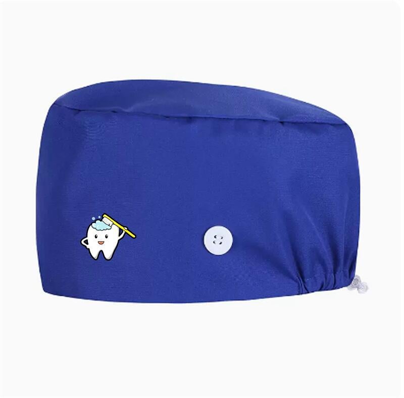 Dentist Work Cap Men'S Nursing Cap Women'S Adjustable Buckle Nurse Operating Room Oral Physician Cap Surgeon Round Cap - Image 1