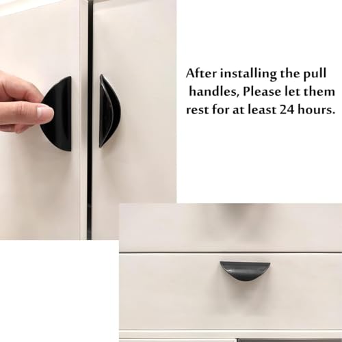 KPNG Self-Adhesive Pull Handle for Drawer, Cabinet Knobs,Dresser, Sliding Door/Glass/Wardrobe,Stick on Handle No Drilling Needed Cabinet Knobs Replacement (White, Pack of-6) - Image 5