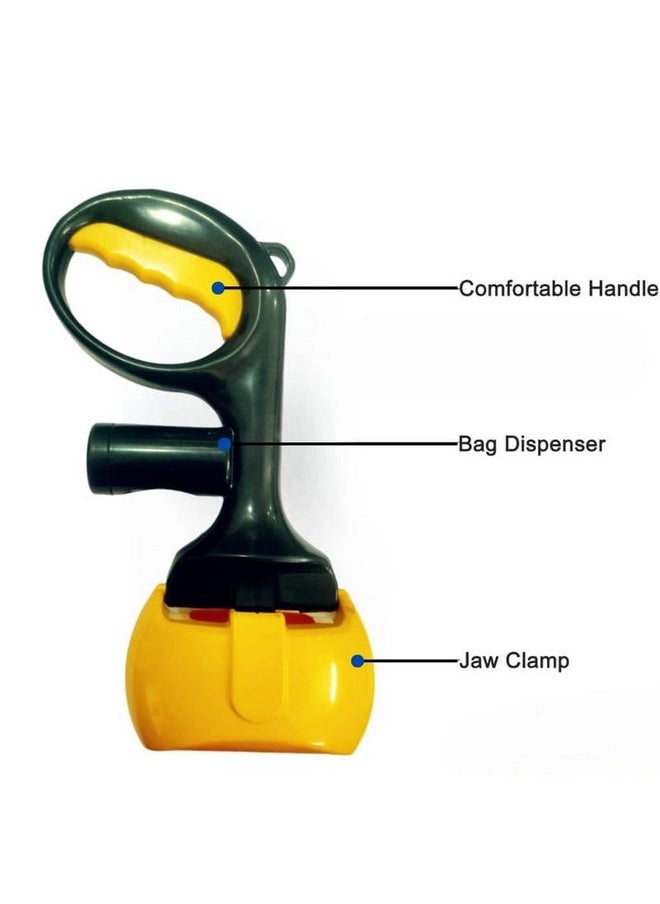PET Friendly Dog Pooper Scoopers With Bag Attached < 3 In 1> One Button Portable Dog Poop Scooper Mini Waste Scooper For Dogs Lightweight Poop Picker Upper For Lawns Grass Dirt Gravel  - Image 3