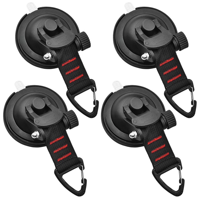 4pcs Suction Cup Securing Hook for Car Awning Tent Camping Tarp - Image 1