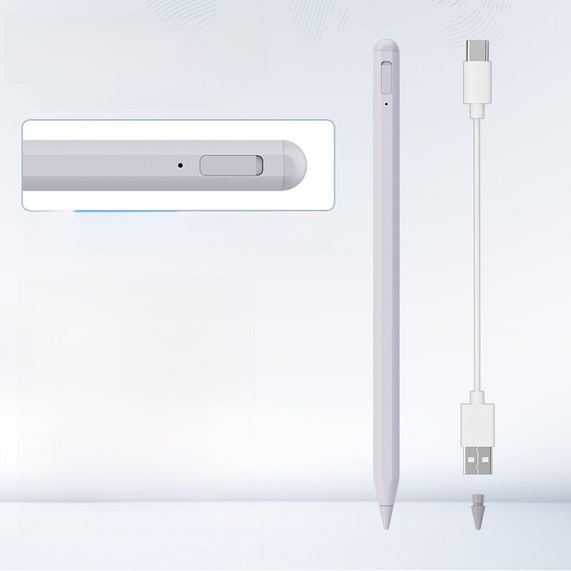 Magnetic iPad Capacitive Stylus Pen Touchscreen Lilac Purple-Anti-touch Apple Pen [Super Fast Charge Touch Switch Bluetooth Function]
