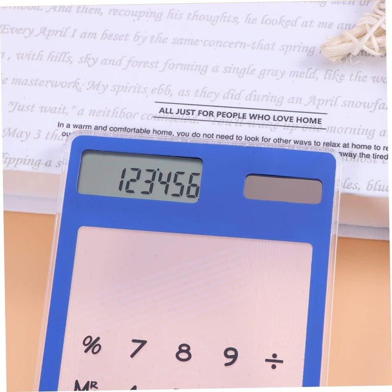 متاح التوصيل لجميع أنحاء المملكة حاسبة شمسية بلوحة تحكم لمس NUOBESTY بشاشة LCD وتصميم نحيف، مناسبة للاستخدام المدرسي والمكتبي والمنزلي. صغيرة الحجم وخفيفة الوزن وسهلة الحمل. أسعار مختلفة للتصاميم - Image 3
