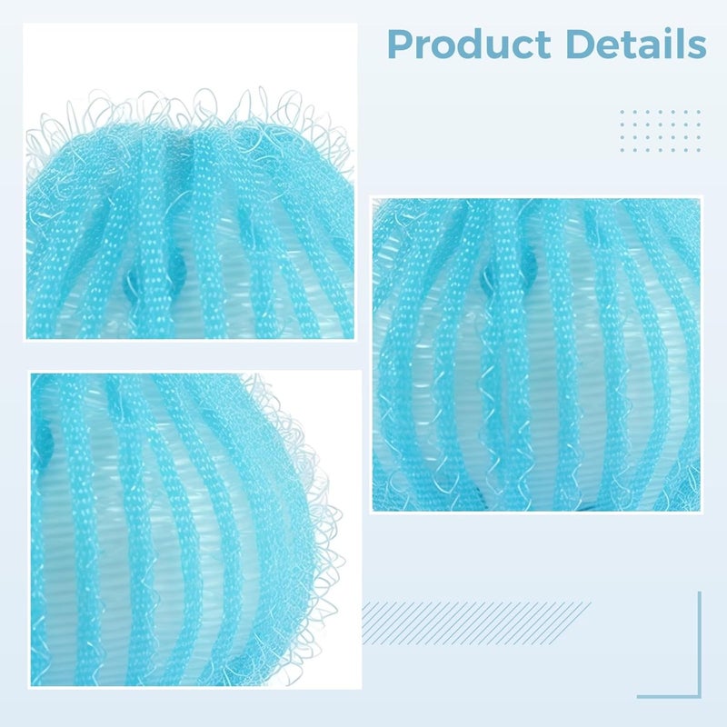 12 Pcs Laundry Balls, Hair Catcher for Washing Machine, 3.5 Cm Pet Hair Remover, Anti-Winding, Sea Blue - Image 5