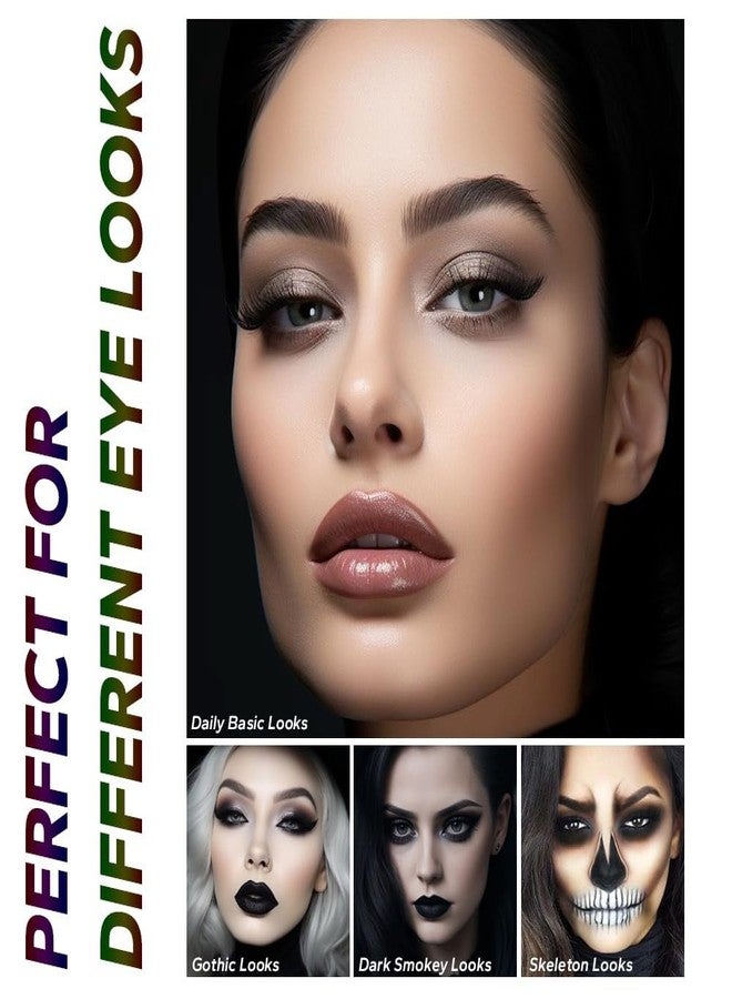 باليت ظلال العيون UOCK Black Gray Smokey، لون فضي، 9 ألوان، بتركيبات معدنية ومطفية، مكياج عيون غني بالأصباغ، تركيبة تدوم طويلاً - Image 4
