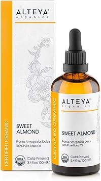 Alteya Organic Sweet Almond Oil 100ml 100 USDA Certified Organic Pure Natural Cold Pressed Sweet Almond Carrier Oil Premium Therapeutic Grade Skin Treatment - Image 1