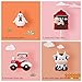 Zafena 6 PCS Farm Cake Topper with Cow Tractor Cake Decorations for Farm Animal Theme Birthday Party Decoration Supplies Red - Image 4