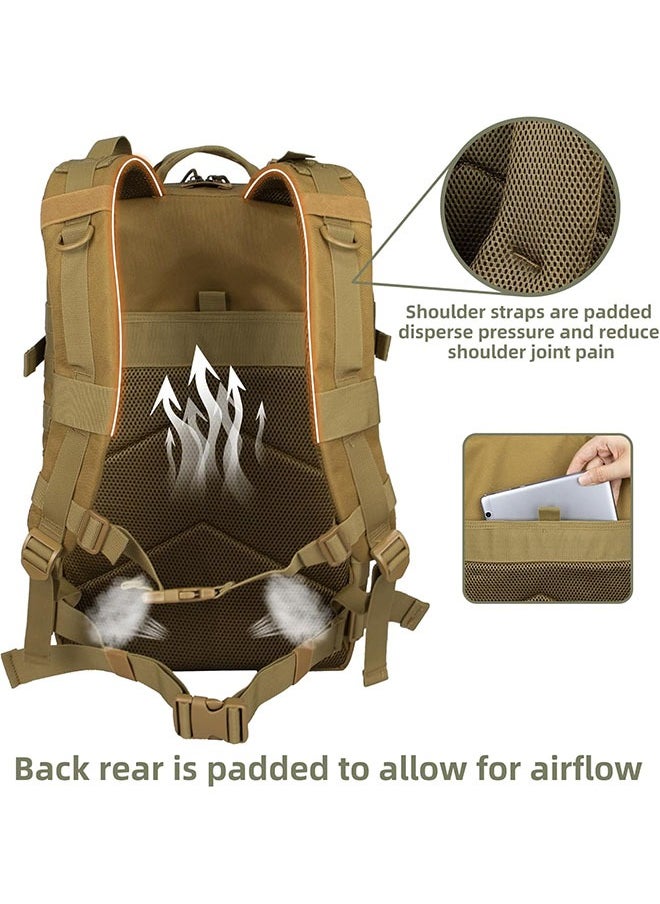 Arabest 35L Hiking Backpack for Men,Waterproof Military Camping Rucksack,Travel Daypack for Camping,Trekking,Hunting,Traveling,Motorcycle  - Image 3