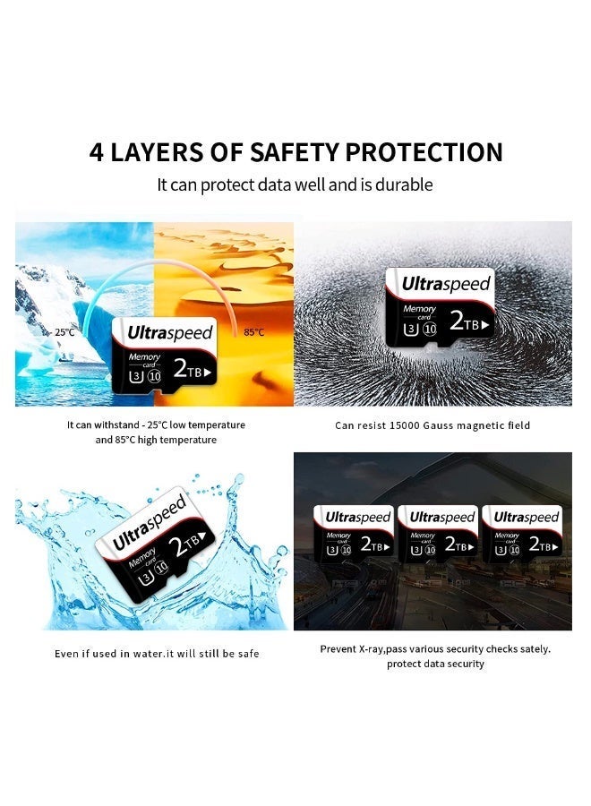 2TB Micro SD Card with Adapter - High-Speed Class 10 for Dash Cams, Action Cameras, and Security Systems - Image 4