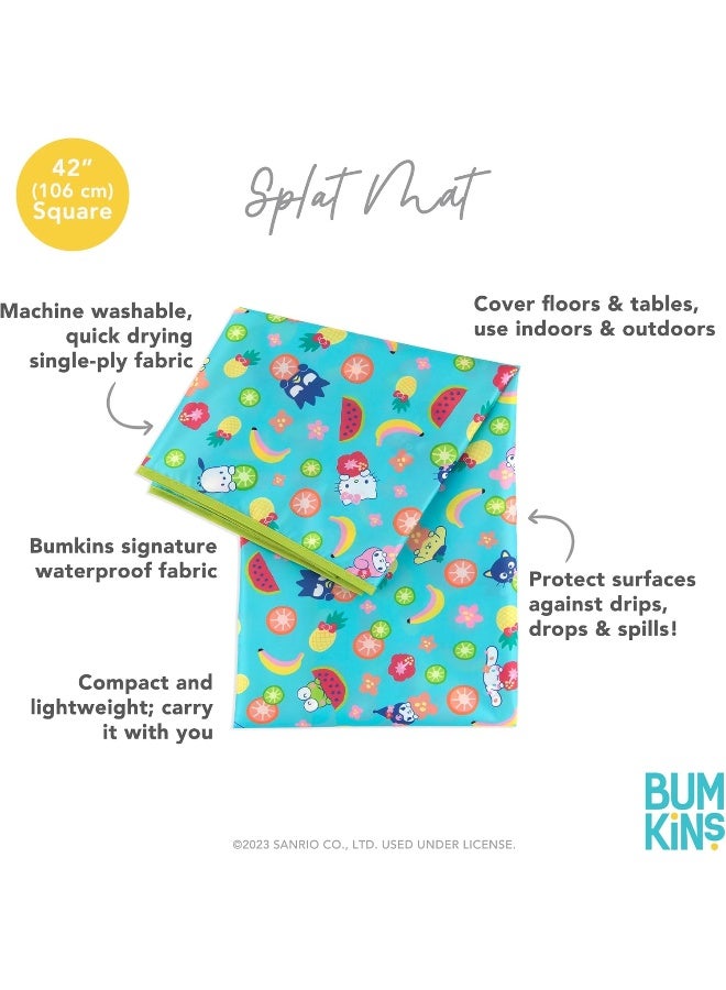 Bumkins Baby Splat Mat for Under High Chair, Babies Toddlers Eating Mess Mat, Waterproof Reusable Cloth for Arts and Crafts, Playtime for Kids, Floors or Tables, Fabric 42inx42in, Sanrio Hello Kitty - Image 5