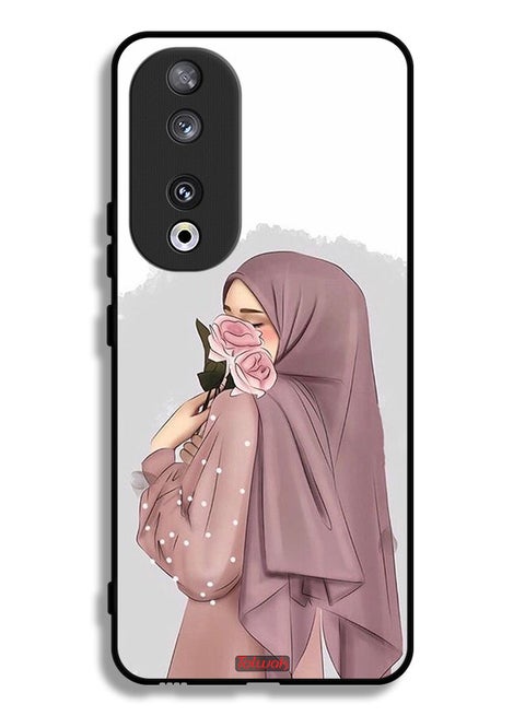 Honor 90 Protective Case Cover Holding Roses Girl Art