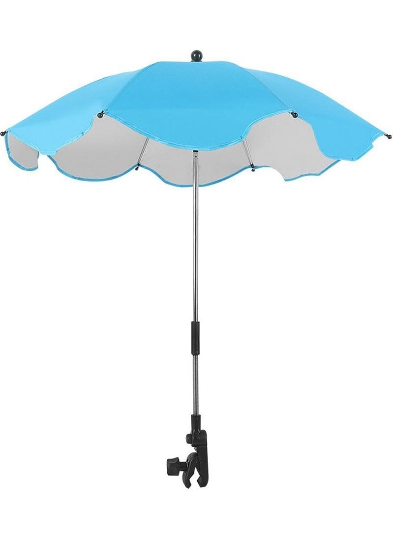 Valkyrie Detachable 360 ​​Degree Adjustable 66 cm Umbrella for Baby Stroller - Blue  - Image 3