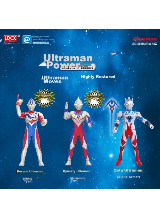 Ldcx Ultraman Tiga Action Figure Transformation Device Light Stick Set Gift Box Toy For Boys, Children's Day Gift, Birthday Present - Image 3