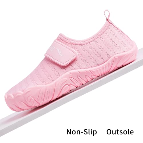 Racqua Kids Girls Water Shoes Breathable Swim Shoes Quick Dry Aqua Shoes Lightweight Non-Slip Outdoor Pool Beach Shoes Pink 3 - Image 4