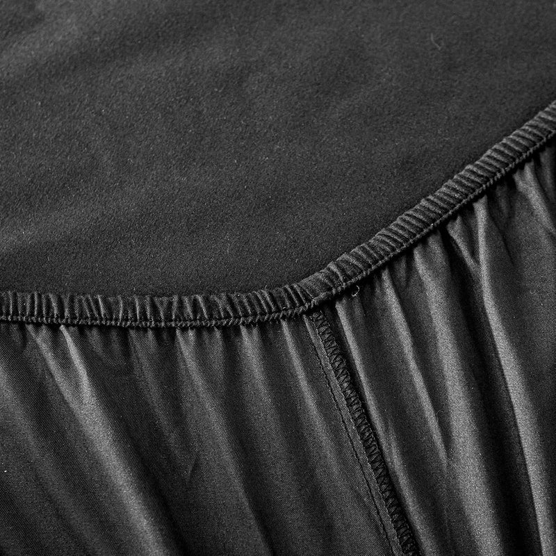 Good Nite Fitted Sheet 120 x 200 cm Black Polyester Bed Sheet 30 cm Extra Deep Pocket Sheet Fitted Sheet Soft and Breathable Machine Washable - Image 5