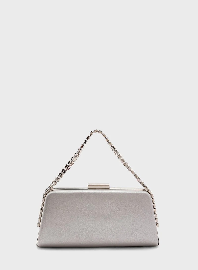 Khizana Chain Detail Clasp Clutch