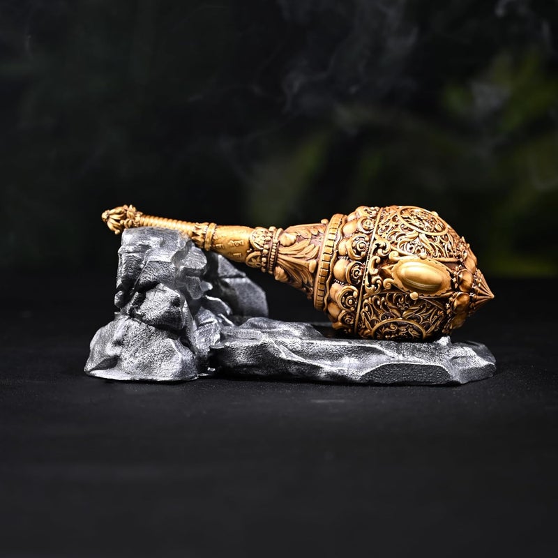 Artarium Hanuman Ji Gada Bajrang Bali Gada Hanuman Sota Decorative Showpiece for Pooja Room Decoration Home Decor Living Room Office Decoration Gifting Hanuman Gada Big - Image 3