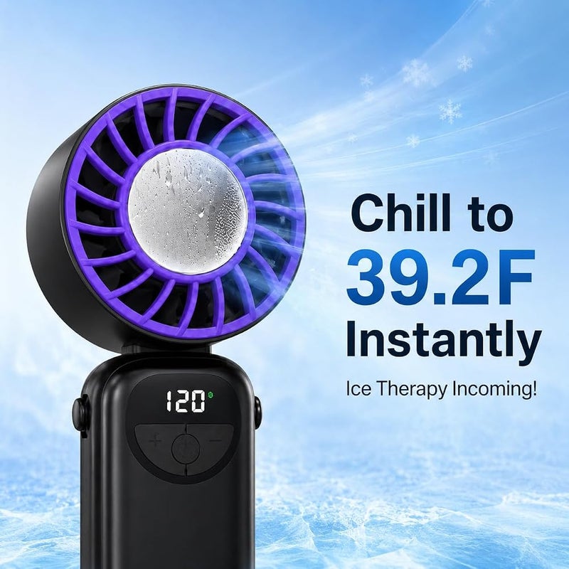 FEELSO فيلسو (FEELSO) مروحة يدوية محمولة مزودة بلوح تبريد، ضرورية للرحلات - Image 5