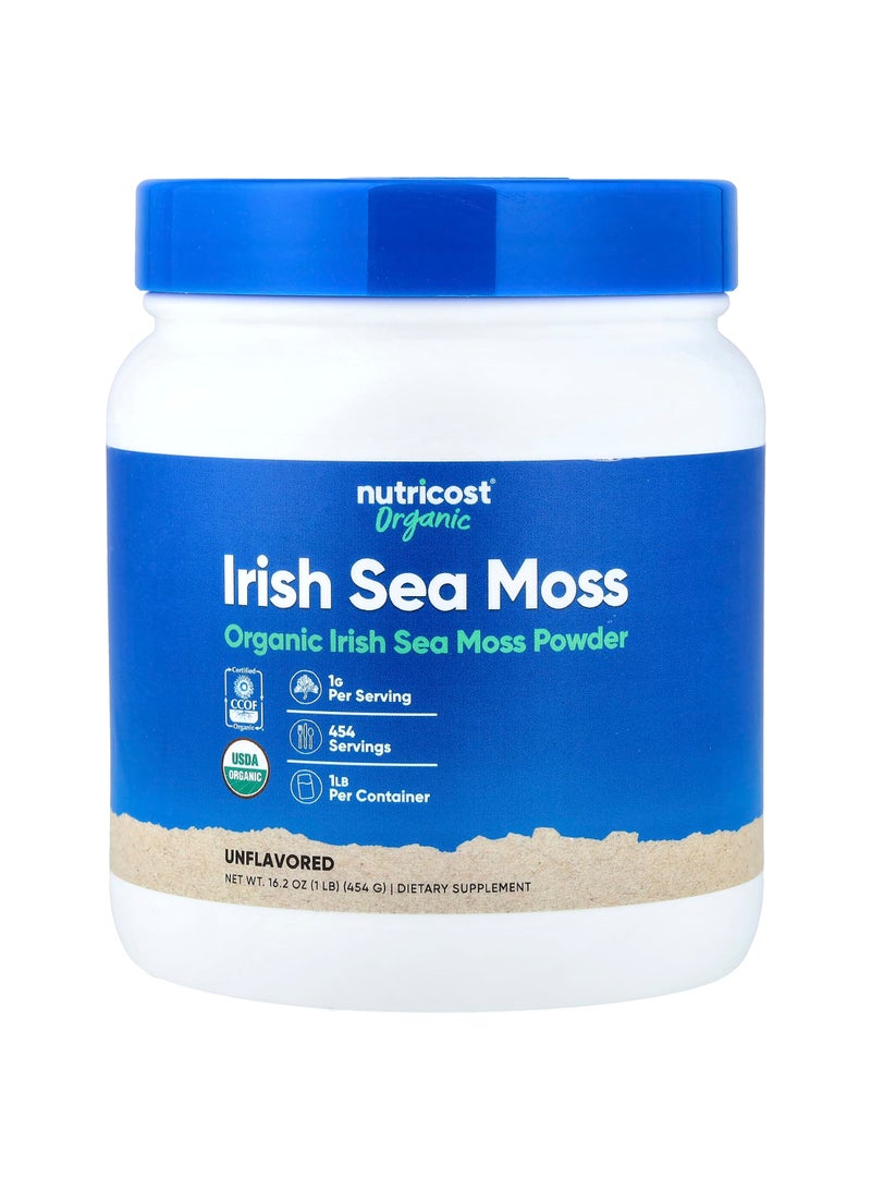 Nutricost Organic Irish Sea Moss Powder, Unflavored, 16.2 oz (454 g)