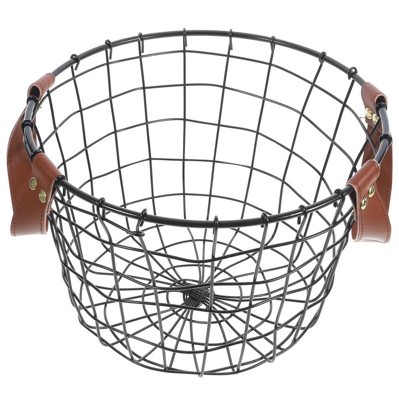 Firewood Storage Basket Wire Storage Basket Logging Carrier with Handle Metal Wire Basket - Image 4