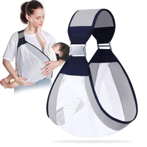 Dhadh Baby Sling Carrier - Adjustable Baby Holder, Half Wrapped Hip Carrier, One Shoulder Labor-Saving, Cloth Fabric Lightweight for Newborn to Toddler - Image 1