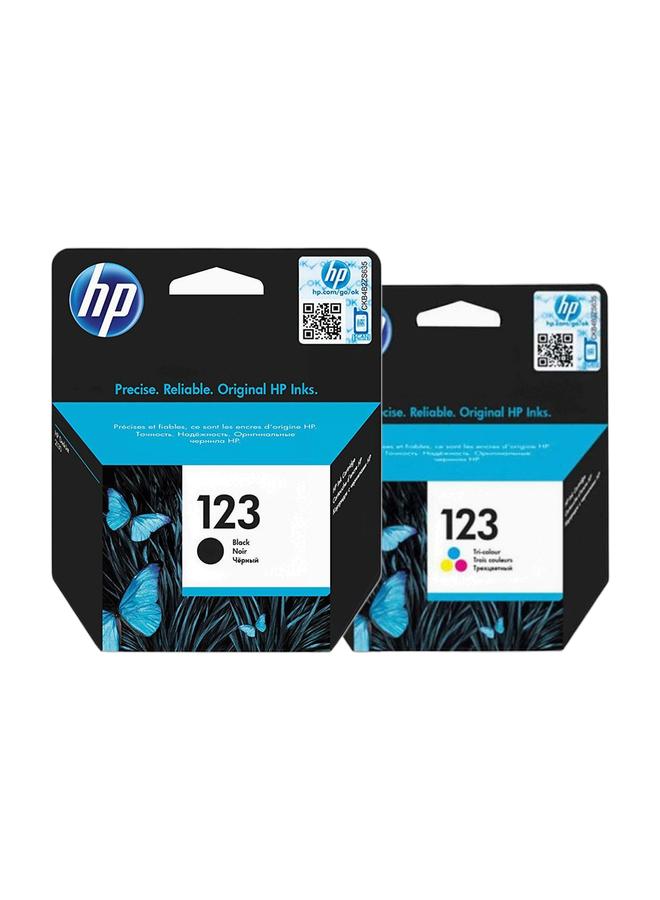 HP Pack of 2 HP 123 Original Ink Cartridge Set Black & Tri Colour - Image 1
