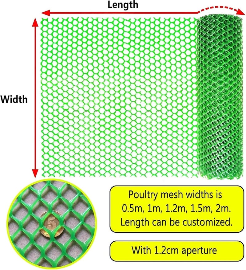 Plastic Chicken Wire Mesh Fence - Lightweight Hexagonal Garden and Poultry Netting for Pets and Floral Use (0.5m x 0.5m) - Image 5