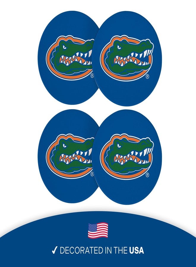 Desert Cactus University of Florida Circle Ceramic Coasters 4 Pack UF Gators Absorbent Drink Coasters with Cork Backing (Design A) - Image 4